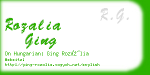 rozalia ging business card